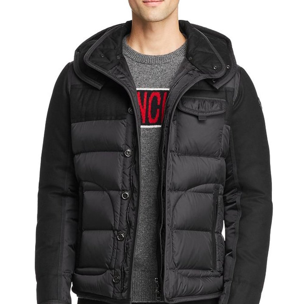 New Authentic Ryan Mixed-Media Down Jacket